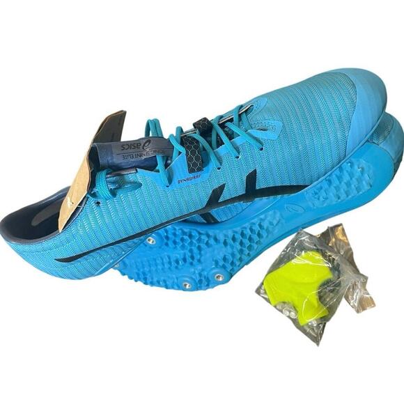 ASICS SONIC-SPRINT SHOES TRACK FIELD‎ SPIKES ElLITE 2 SZ 12 DIGITAL AQUA BLUE main image 5